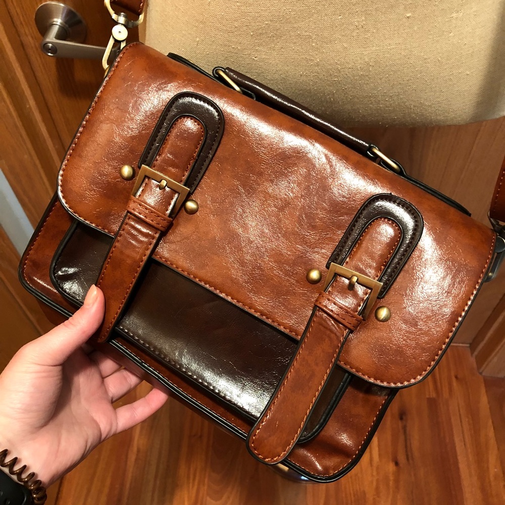 Brown Vintage Style Crossbody